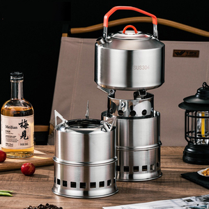 户外野营厨房背包炊具配件可折叠铁燃烧器炉灶带易储物迷你火盆炊具旅行 - Product Image 5