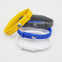 Bracelet en silicone NFC 13,56 MHz 1K personnalisable, étanche, réglable, pour paiement sans contact RFID et contrôle d'accès