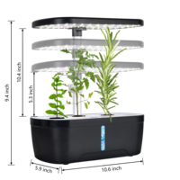 Petite serre domestique kit de jardin systèmes hydroponiques aquaponiques Pots de légumes électroniques d'intérieur fleur en plastique métal