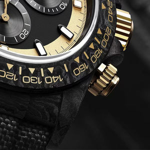 Montre mécanique pour homme en fibre de carbone, modèle personnalisé, extra résistante, avec lumière nocturne, texture exceptionnelle - Product Image 6