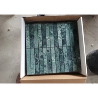 SH STONE personnalisé marbre naturel mosaïque fond décoratif Guatemala vert jet d'eau piscine marbre conception mosaïque carrelage