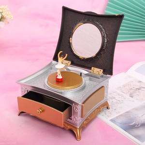 Creative Classic Dressing Table <b>Music</b> <b>Box</b> With Rotating Dancing Girl And Mirror Drawer For Girls Birthday Gift - Product Image 5