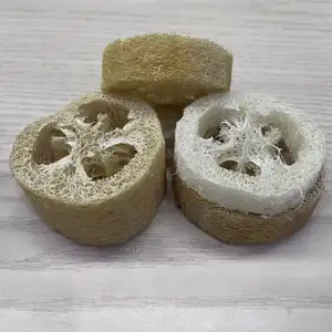 Eco Friendly Natural Luffa Loofah Soap Holder Exfoliating Bleached Reusable Bathroom Soap Holder