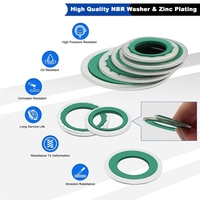 Daptemn 50PCS Kit Seal Washer Kompresor AC, Perbaikan Gasket Port Sistem A/C Universal Otomotif