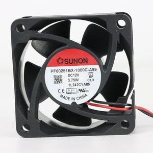 Ventilador Axial de Refrigeración SUNON PF60251BX-1000C-A99 Eléctrico de 60x60x25mm, 12VDC, 0.27A, 3.75W, 8300RPM, 40.0CFM, con Rodamiento de Bolas, para Gabinetes e Inversores - Product Image 1