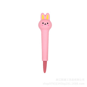 Pu Rabbit Pen Cover Fidget Toy Soft Slow <b>Rebound</b> For Kids Learning Gift - Product Image 1