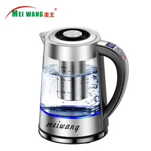Meiwang Ấm đun nước điện giữ ấm chức năng điều chỉnh nhiệt độ kỹ thuật số thủy tinh Ấm đun nước điện với bộ lọc trà CB CE GS ukca