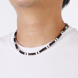 Moda al por mayor hecho a mano de los hombres Surfer Heishi verano con cuentas Surfer gargantilla collar con cuentas de madera para Mujeres Hombres - Product Image 6