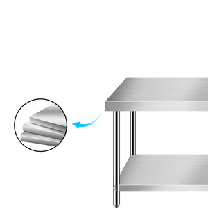 طاولة عمل تجارية عالية الجودة من الفولاذ المقاوم للصدأ 201 304 مقاومة للتآكل وموفرة للمساحة وعالية القوة بسعر الجملة من المصنع - Product Image 3