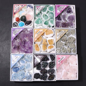 Natuurlijke Specimen Mineralen Rotsen Ruwe Ruwe Edelsteen Geo Steen Set, Echte Crystal Rose Quartz Amethist Cluster Met Geschenkdoos - Product Image 2