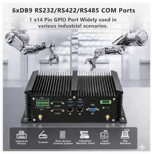 Mini-ordinateur industriel Core <span class=keywords><strong>I7</strong></span> 8550u 4 x Intel LAN 6x COM RS232 RS485 PC embarqué HD VGA 4G - Product Image 2