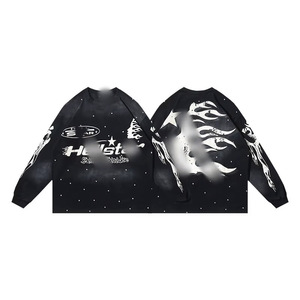 <span class=keywords><strong>T</strong></span>-<span class=keywords><strong>Shirt</strong></span> Vintage Helltar con Stampa Fiamma Tie-Dye per Uomo, Stile Retrò Lavato Hip Hop Street Style Casual Quotidiano - Product Image 6