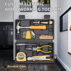 OEM tùy chỉnh hộ gia đình Hướng dẫn sử dụng điện Công cụ chế biến gỗ Kit trường hợp khó khăn thép carbon kết hợp sửa chữa Bộ Quà Tặng 1 năm - Product Image 2