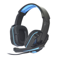 Casque de jeu stéréo flexible avec suppression du bruit et étanchéité IPX-7, casque filaire supra-auriculaire avec prise jack 3,5 mm, cordon de 2 m