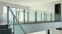 Rampe en verre minimaliste élégante - Garde-corps en verre trempé élégant pour escalier moderne, terrasse et balcon