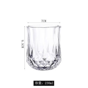 Verre à liqueur pour <span class=keywords><strong>whisky</strong></span> à base lourde sans plomb Vente en gros Barware Cylindrique en forme de diamant Verre à liqueur pour <span class=keywords><strong>whisky</strong></span> Tasse à vin - Product Image 6