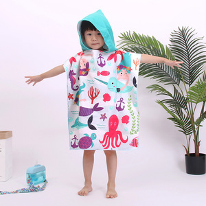 Serviette poncho en microfibre légère à séchage rapide et à capuche pour enfants, couverture <span class=keywords><strong>de</strong></span> <span class=keywords><strong>piscine</strong></span> et <span class=keywords><strong>de</strong></span> plage pour nouveau-nés et jeunes enfants - Product Image 4