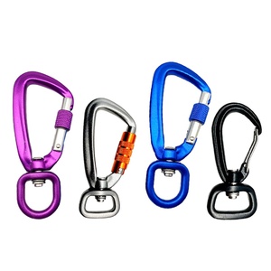High Quality Aluminum Hiking Carabiner swivel key chain snap hook