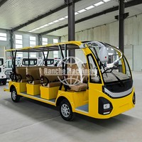 Bus électrique de tourisme haut de gamme 10 places avec moteur 4KW et capacité de montée de 25% et batterie au plomb-acide, véhicule de tourisme à vendre