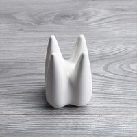 Vase en céramique en forme de dent Pots de jardinière succulente Pot de fleur Conteneur de stylo