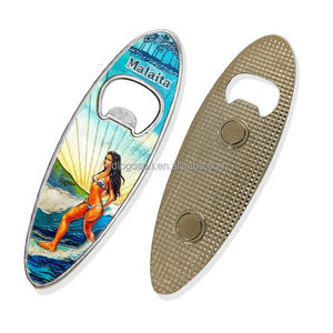 فتاحة زجاجات بيرة على شكل لوح ركوب الأمواج من جزر سليمان، هدية تذكارية سياحية جديدة، مغناطيس للثلاجة وحلقة مفاتيح، هدايا سفر مخصصة - Product Image 1