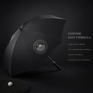 <b>Large</b> Black Golf <b>Umbrella</b> Single Layer Custom Logo Printing Windproof Outdoor Golf <b>Umbrella</b> for Business Promotion - Product Image 6