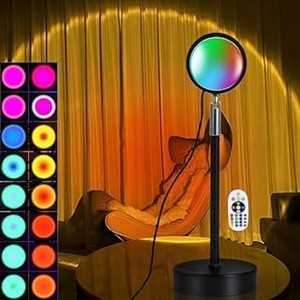 Projecteur Lampe Coucher de Soleil 2026 en Promotion, Rotation à 180 Degrés, Lumière de Projection Solaire LED pour Photographie et Décoration de Fête - Product Image 1