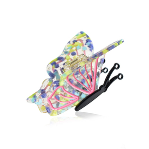 Fermaglio per <span class=keywords><strong>Capelli</strong></span> a Farfalla in Acetato con Logo Personalizzato, Clip per <span class=keywords><strong>Capelli</strong></span> a Presa Forte, Vendita all'Ingrosso OEM ODM - Product Image 4