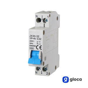 Interruptor Automático Gloca Jx30 1P+N C32, 32A, 240V, 50Hz, Montaje en Riel DIN, 4.5kA, Módulo de Protección EN60898 - Product Image 3