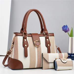 Customize Bulk Large Size <strong>Water</strong> <strong>Proof</strong> White Plaid Classy Gift Zipper <strong>Purses</strong> and Shoulder Soft Handbags Ladies - Product Image 3