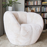 Fauteuil individuel rotatif Embrace en tissu crème français, OEM, fauteuil de lecture décontracté pour salon, chambre, hôtel, appartement