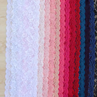Ruban de dentelle jacquard élastique écologique Zeal de 17,5 cm de large, motif floral, pour artisanat DIY, style africain