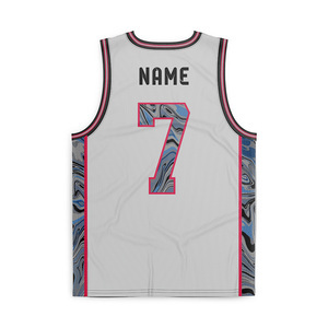 Maillot de basketball Healy 100 % polyester, débardeur en maille sublimée, col en V, sans manches, respirant, coupe athlétique, toutes saisons - Product Image 2
