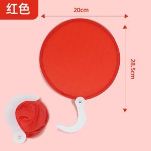 Custom DIY Folding Round Advertising Cloth Surface Solid Color Folding Portable Children's Foldable Flying <b>Disc</b> Fan - Product Image 3