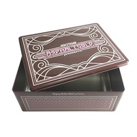 Boîte en fer blanc rectangulaire personnalisée avec logo imprimé offset pour emballage de chaussures, grand conteneur de rangement – Fournisseur d'usine