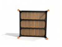 Dalles de terrasse modulaires en composite WPC pour extérieur, avec cadre en aluminium réglable, imperméables et résistantes aux UV