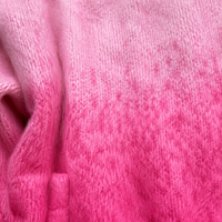 Sweat-shirt décontracté de haute qualité, coupe ample, épaules tombantes, pré-rétréci, multicolore, avec étiquette de marque privée, zippé, effet duveteux, teinture dégradée, effet soleil éclairé