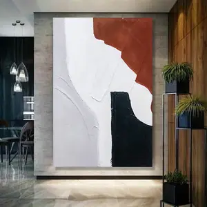 JZ Morden Living Room Hotel Hand Painted Art 3D Texture Hand Oil Painting Canvas Large Abstract Artwork Living Room