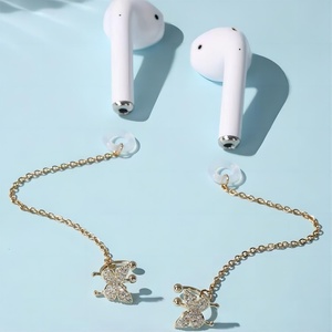 Gold Plated Airpods <b>Earrings</b> Trendy Butterfly Shape Airpod Accessories Jewelry Ear Bone <b>Clip</b> Women's Earphone Chain - Product Image 4