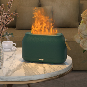 Simulated Flame Humidifier 0.5-1L USB Powered Silent Night <b>Light</b> Home Office Desktop Aroma Diffuser - Product Image 2