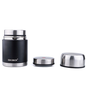 500Ml Cibo In Acciaio Inox 304 Boccetta Nero Thermo Doppia Parete di Vuoto Scatola di Pranzo Per I Bambini - Product Image 5