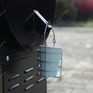 Parrilla para ahumar pellets de madera de acero Corten, superficie grande para asar, tapa de acero inoxidable con bisagras de alta resistencia, parrilla para barbacoa para cocinar al aire libre - Product Image 4