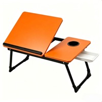 Table de lit pliable pour ordinateur portable avec porte-gobelet pour étudiants, table paresseuse pour dortoir, bureau portable