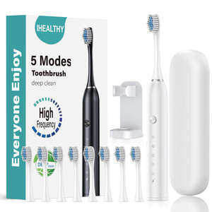 Cepillo de Dientes Sónico Recargable IPX7 Popular para Viajes, con Cerdas Suaves, Color y Logotipo Personalizables, 30 Días de Autonomía, Diseño Blanco Natural - Product Image 4
