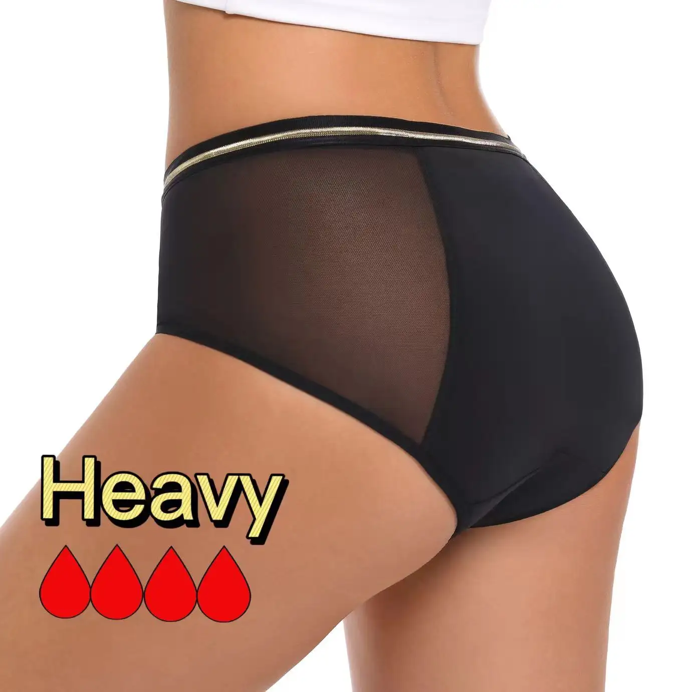 Custom Period Underwear Plus Size Teen High Waist Heavy Flow Absorption Leak Proof Organics Sustainable Menstrual Panties