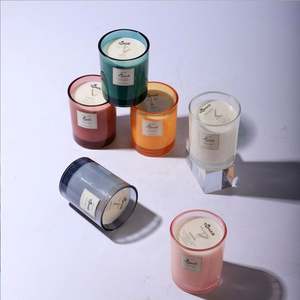 Verre parfumé avec logo personnalisé, tasse à bougie La chambre à coucher de la maison dure parfum léger Cire de soja huile essentielle Bougies de soja parfumées en vrac/ - Product Image 4