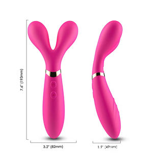 Vibrador de silicona con forma de conejo para mujeres, succionador de clítoris, estimulador de punto G, vibrador con lengua para lamer, juguete sexual con alimentación USB. - Product Image 5