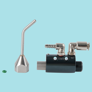 Boquilla Atomizadora de Aire y Agua con Cuerpo de Aluminio Negro Premium, Válvula <span class=keywords><strong>Antigoteo</strong></span> Integrada, Boquilla de Nebulización para Limpieza de Espacios Estrechos - Product Image 2