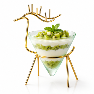 Verres à cocktail créatifs faits à la main de style nordique 200 ml, verres à shot à motif cerf pour les fêtes - Product Image 2