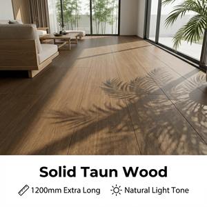 Suelo de Madera Maciza de Pometia de Gran Formato, 18 mm, 1200 mm de Longitud, Sistema de Bloqueo para Calefacción por Suelo Radiante, Uso en Cocina y Parques - Product Image 4